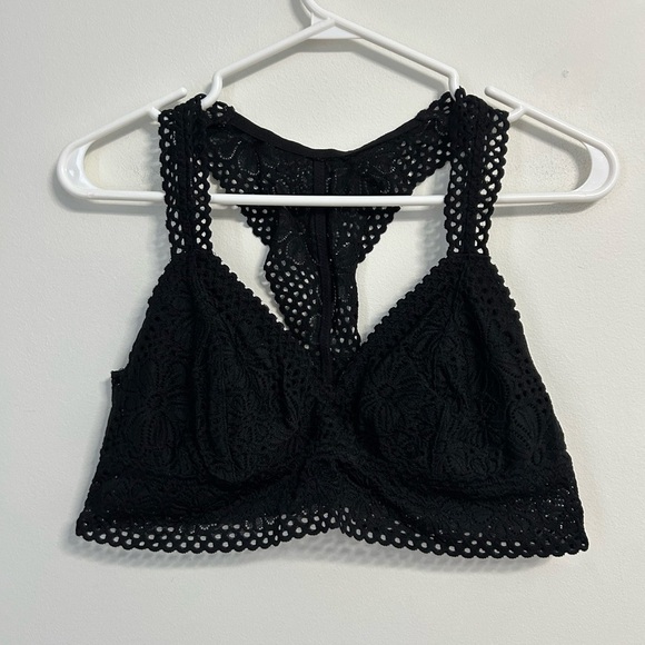 Aerie Black Racerback Lace Bralette - Picture 1 of 3